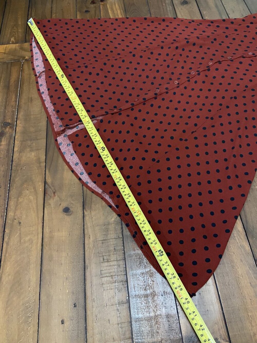 Reformation Wilda Midi Dress Fig Jam Dot Brown Polka Dot 10 - Picture 8 of 10